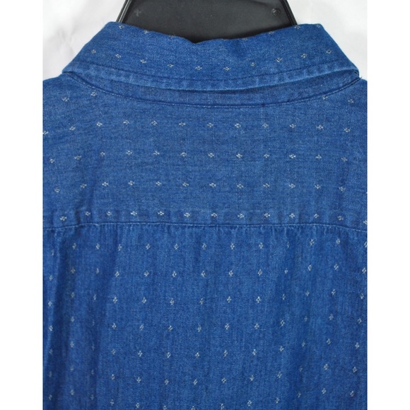 Banana Republic Dotted Denim Short Sleeve Shirt - Picture 4 of 5